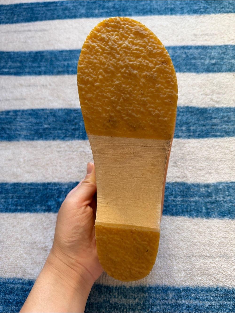 Bryr Worker Leather Clogs in Natural Tan - Picture 5 of 5